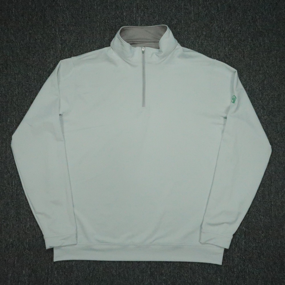 Peter Millar Pullover Mens XL Gray Perth Performance Quarter Zip Golf